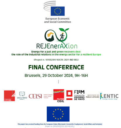 REJEnerAXion “Energy for a just and green recovery deal: the role of the industrial relations in the energy sector for a resilient Europe”