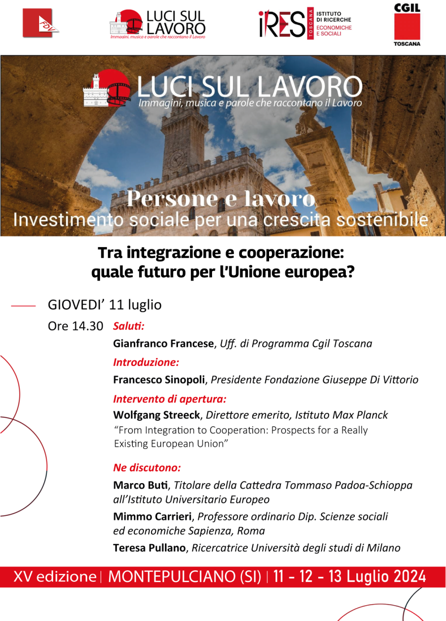 TRA INTEGRAZIONE E COOPERAZIONE: QUALE FUTURO PER L'UNIONE EUROPEA?