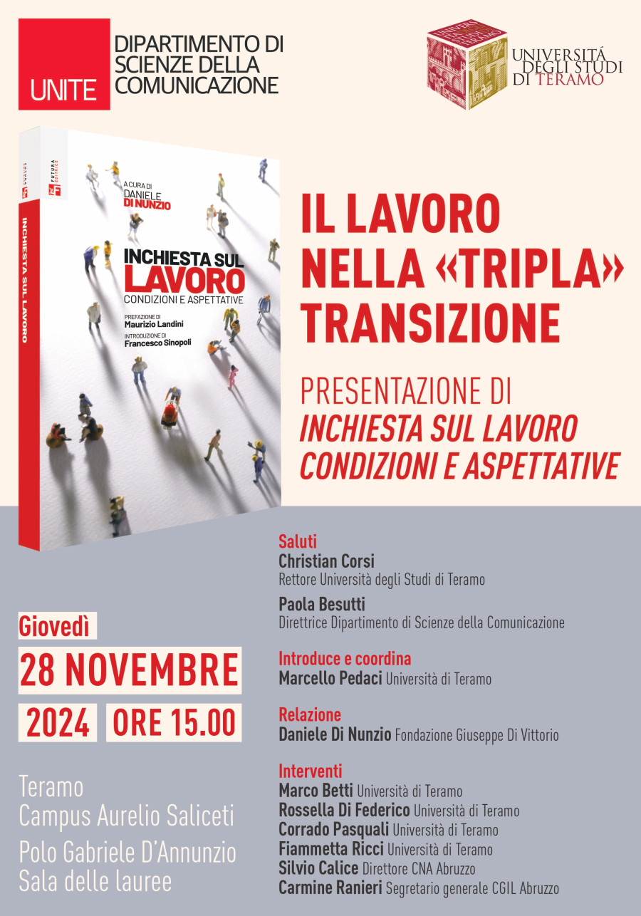 IL LAVORO NELLA "TRIPLA" TRANSIZIONE. PRESENTAZIONE INCHIESTA SUL LAVORO