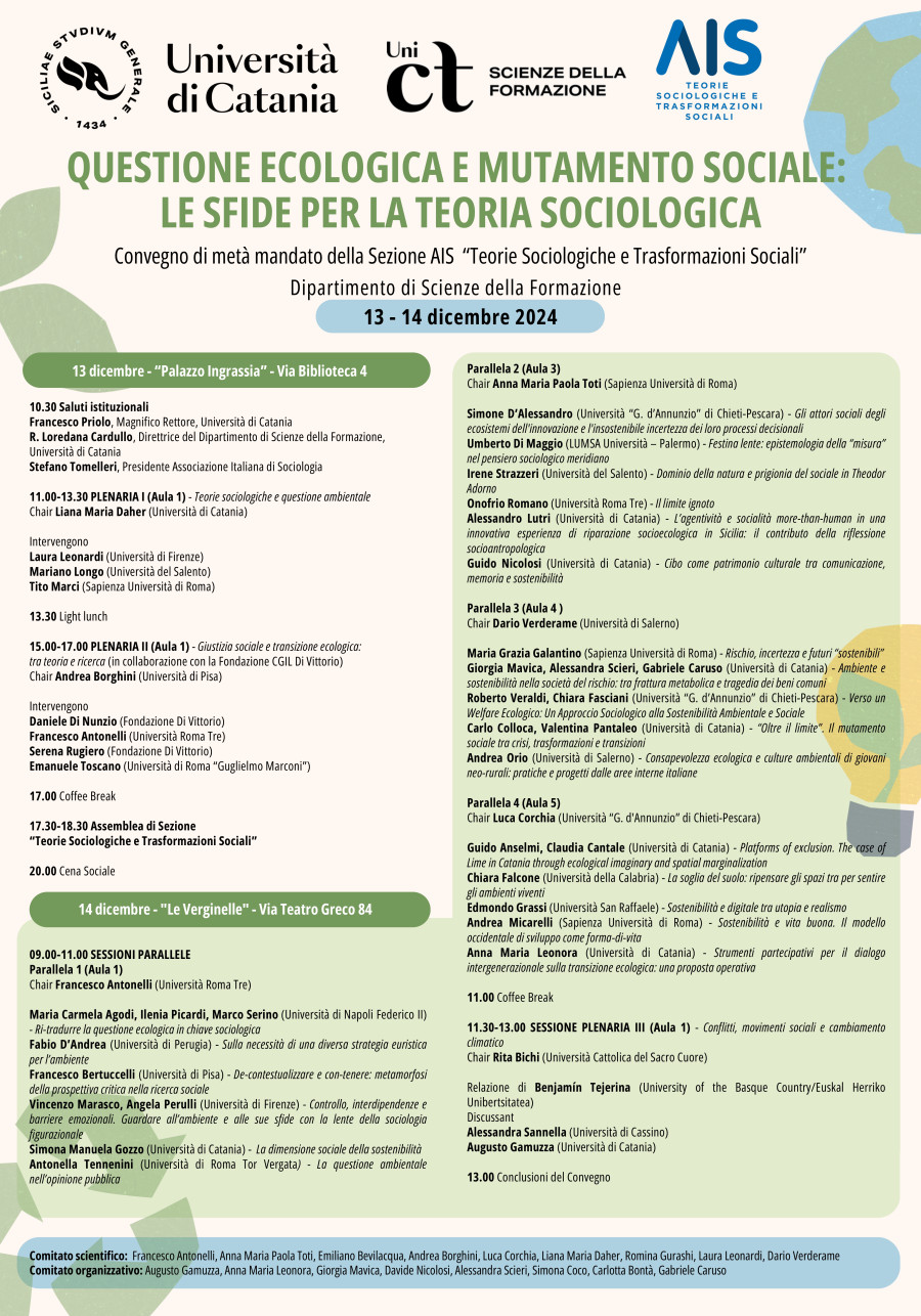 Questione ecologica e mutamento sociale