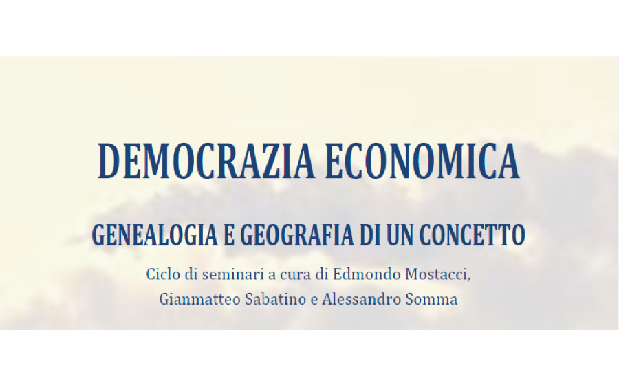 DEMOCRAZIA ECONOMICA GENEALOGIA E GEOGRAFIA DI UN CONCETTO