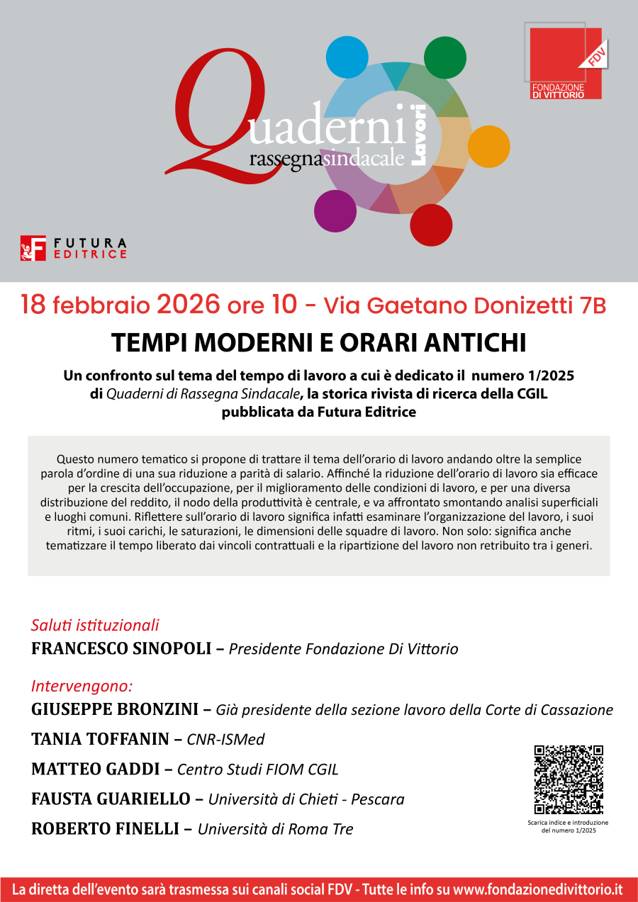 locandina con logo della rivista e informazioni sulla presentazione