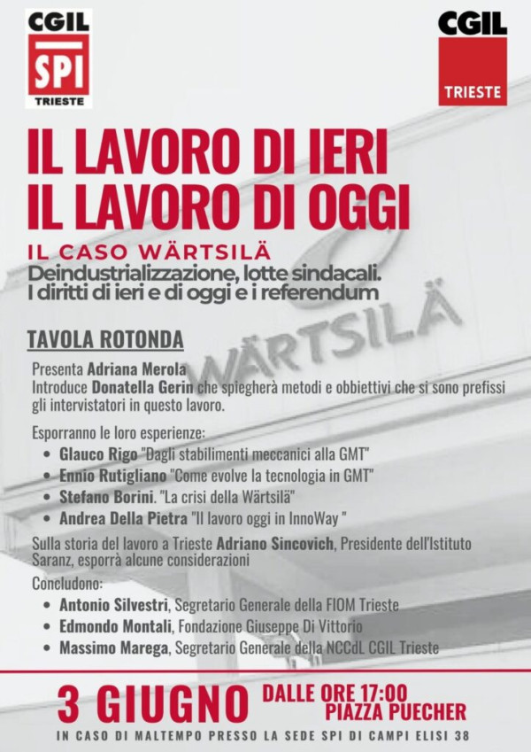 Il lavoro di ieri il lavoro di oggi