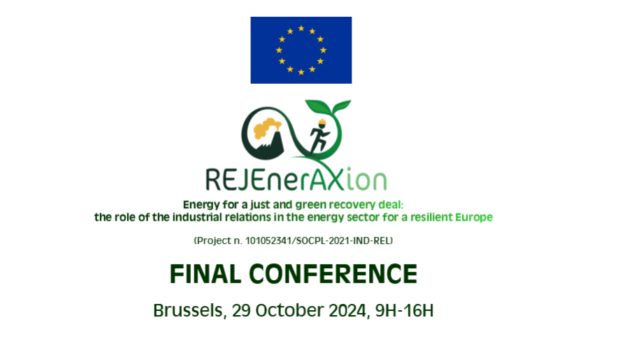 REJEnerAXion “Energy for a just and green recovery deal: the role of the industrial relations in the energy sector for a resilient Europe”