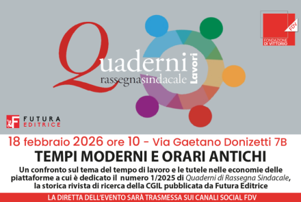 locandina con logo della rivista e informazioni sulla presentazione